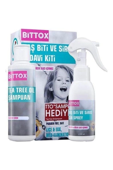 Bittox Bit Spreyi 100 ml + TTO Şampuan 150 ml + Metal Tarak Hediyeli