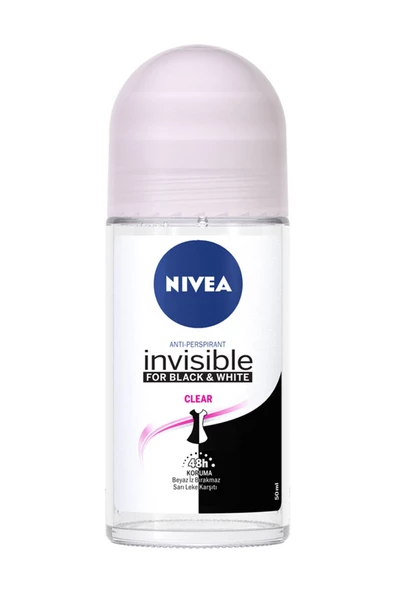 Nivea Invisible For Black & White Roll-On Clear 50 ml ürün görseli