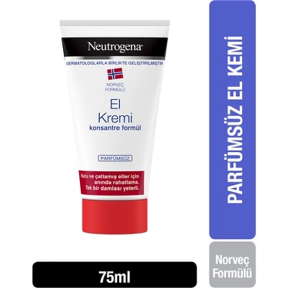 Neutrogena Parfümsüz El Kremi 75 ml ürün görseli