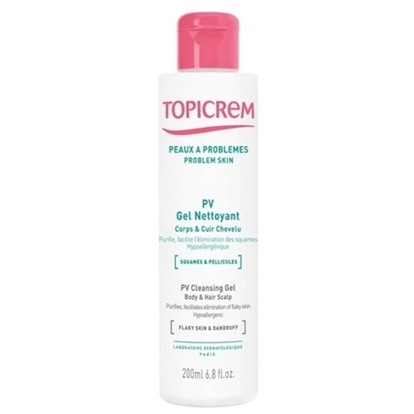 Topicrem PV Cleansing Gel Body & Hair Scalp 200 ml - Vücut ve Saç Derisi ürün görseli
