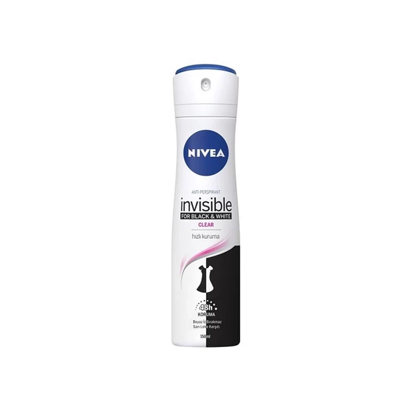 Nive Sprey Deodorant Invisible for Black & White Clear 150 ml ürün görseli
