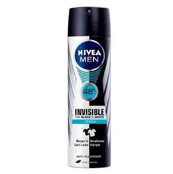 Nive Sprey Deodorant Invisible for Black & White Fresh Erkek 150 ml ürün görseli