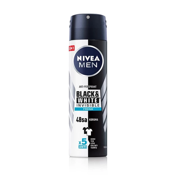 Nivea Invisible Black & White Fresh Deodorant 150 ml ürün görseli