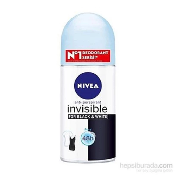 Nivea Invisible For Black & White Roll- On Pure 50 ml ürün görseli