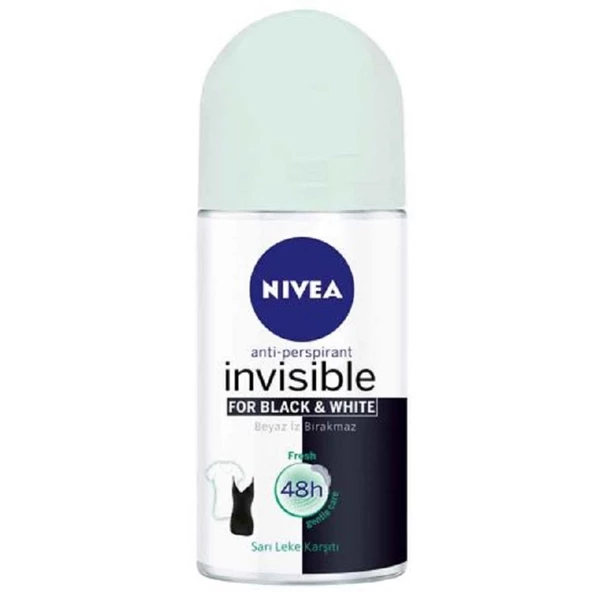 Nivea Invisible For Black & White Roll- On Kadın Fresh 50 ml ürün görseli