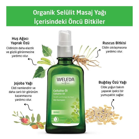 Weleda Birke Selülit Yağı 100 ml ürün görseli