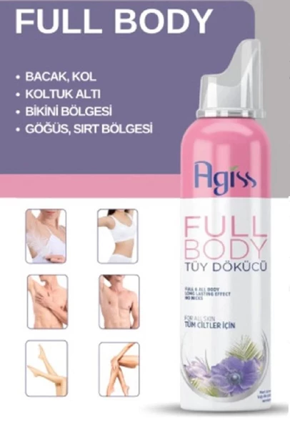 Agiss Full Body Tüy Dökücü Köpük Sprey 155 ml - Resim 2