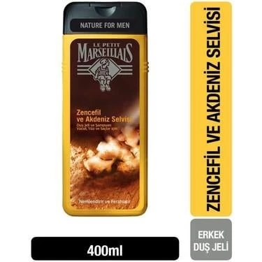 Le Petit Marseillais Men Duş Jeli Zencefil & Akdeniz Selvisi 400 ml