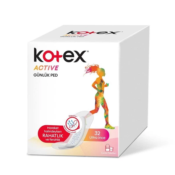 Kotex Active Günlük Ped 32'li ürün görseli