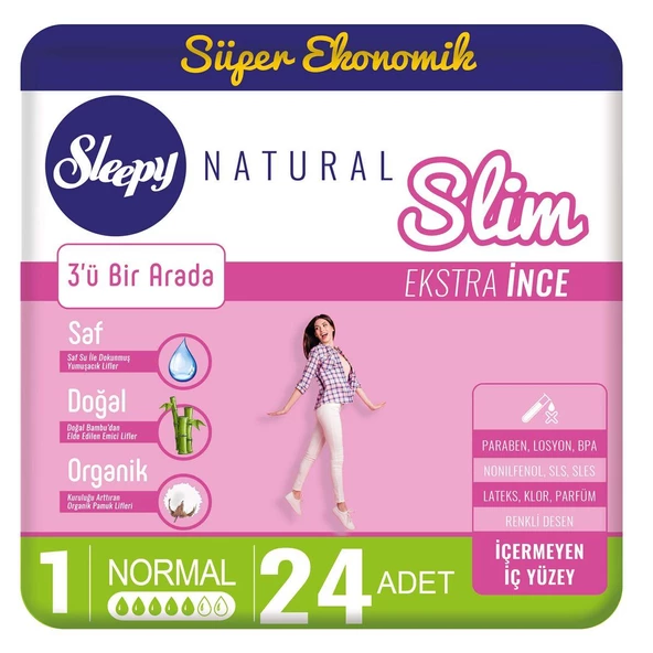 Sleepy Natural Slim İnce Ped Normal 24'lü