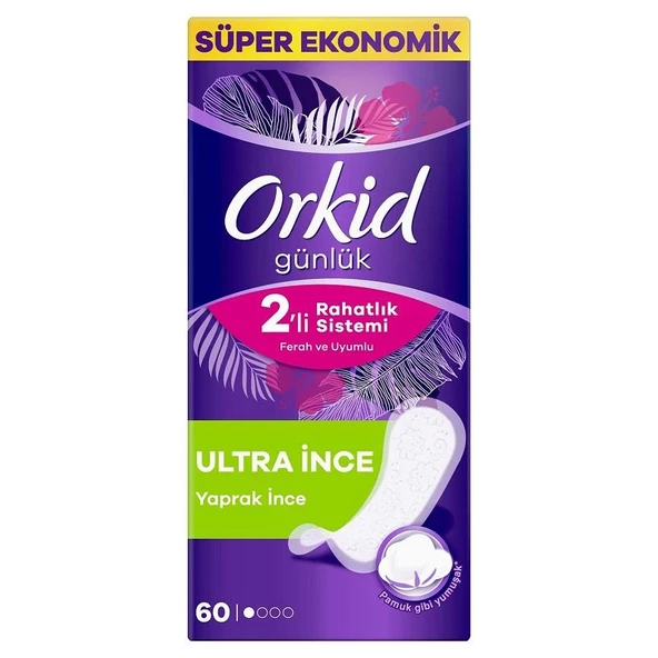 Orkid Yaprak Günlük Hijyenik Ped Normal Süper Ekonomik Paket 60'lı ürün görseli