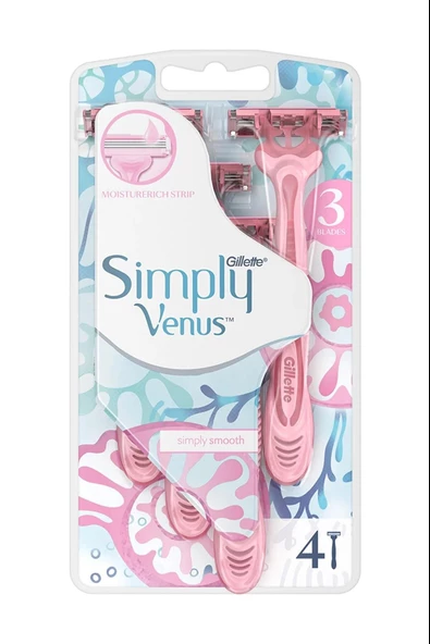 Gillette Venus Simply 3 Bıçak Basic 4'lü - Resim 2