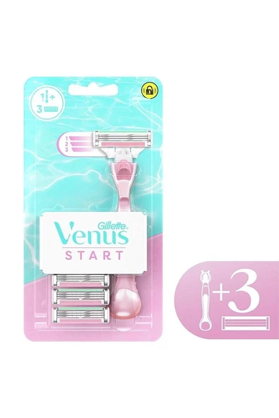 Gillette Venus Start Tıraş Bıçağı + Yedek 3'lü ürün görseli