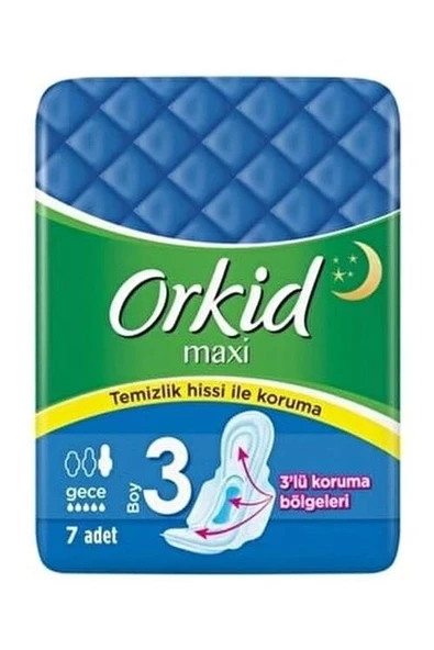 Orkid Maxi Hijyenik Ped Gece 7'li - Resim 2