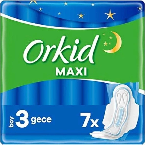 Orkid Maxi Hijyenik Ped Gece 7'li ürün görseli