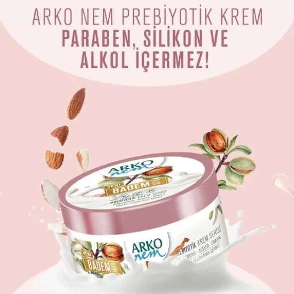 Arko Nem Prebiyotik Krem Serisi Badem Sütü 250 ml - 3