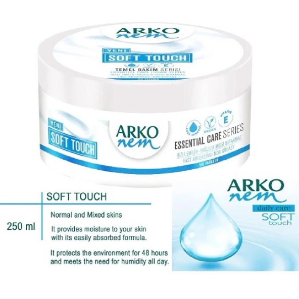 Arko Nem Yeni Soft Touch Bakım Kremi 250 ml - Resim 2