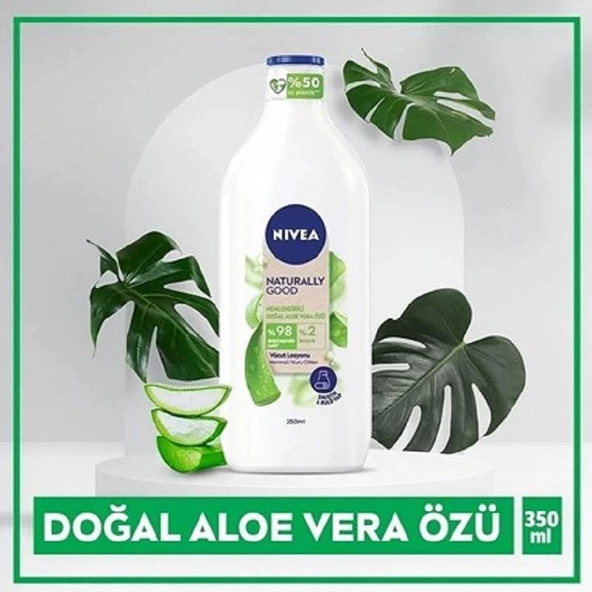 Nivea Naturally Good Bakı Losyonu Aloe Vera Özlü 350 ml - Resim 2