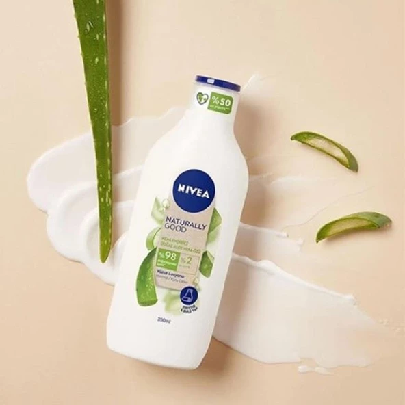 Nivea Naturally Good Bakı Losyonu Aloe Vera Özlü 350 ml - Resim 3
