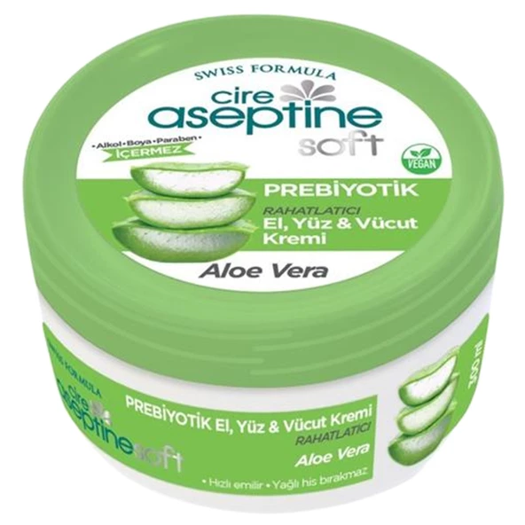 Cire Aseptine Soft Aloe Vera Özlü Prebiyotik Krem 200 ml ürün görseli