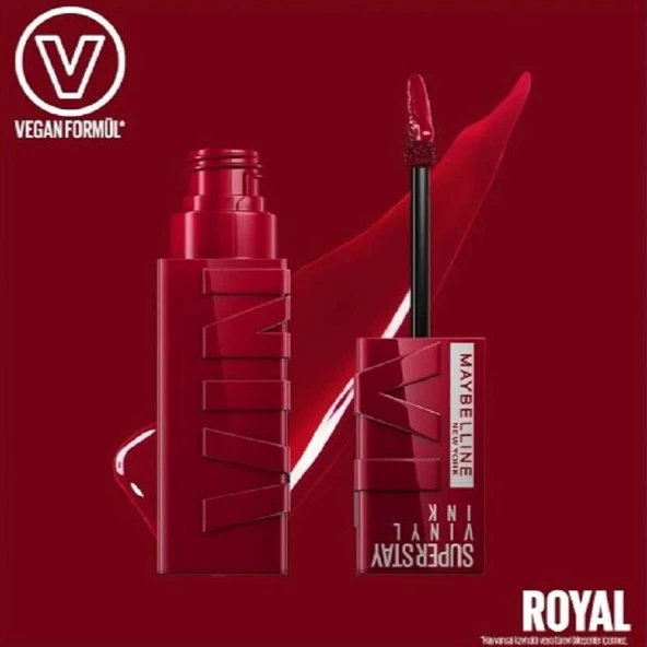 Maybelline Super Stay Vinyl İnk Kalıcı Likit Parlak Ruj - 55 Royal - 7