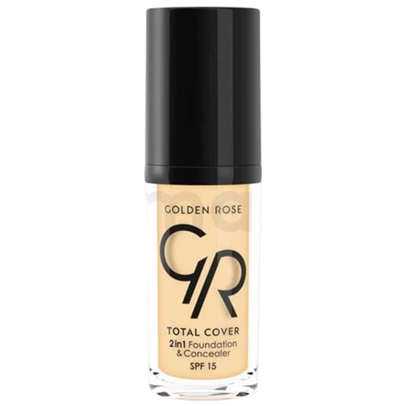 Golden Rose Total Cover 2 In 1 Foundation & Concealer - 2'si 1 Arada Fondöten ve Kapatıcı No: 21