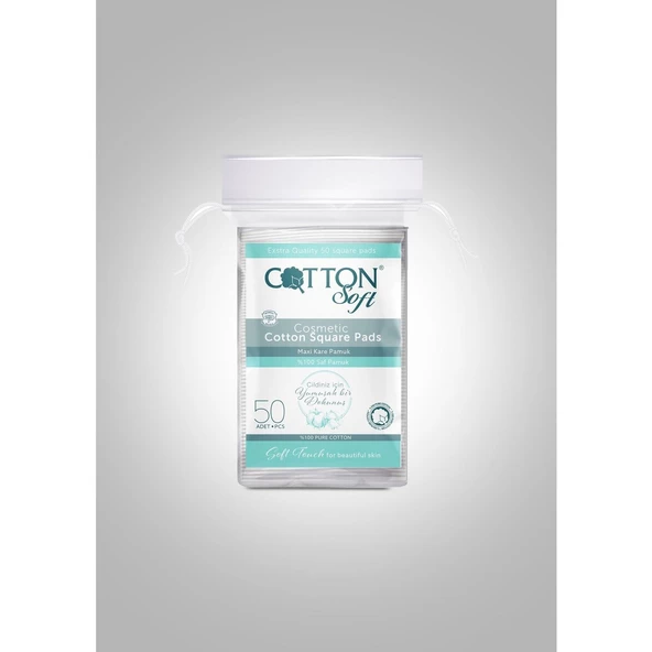 Cotton Soft Maxi Kare Makyaj Temizleme Pedi 50'li ürün görseli