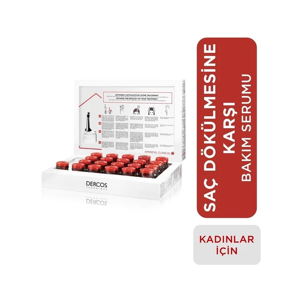 Vichy Dercos Aminexil Clinical 5 Kadın Dökülme Karşıtı Saç Serumu 21 x 6 ml - Resim 2