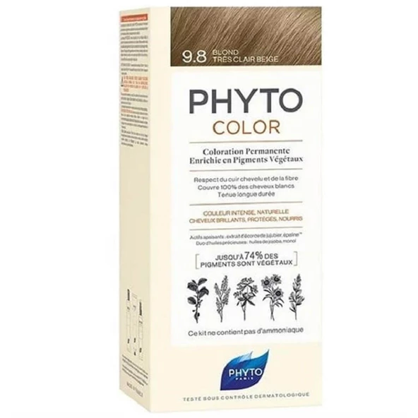 Phyto Color Saç Boyası 9.8 - Sarı Blond Tres Clair Beige - 2