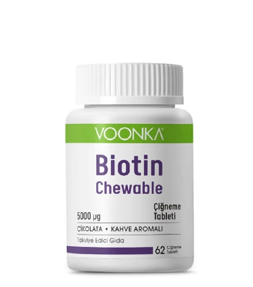 Voonka Biotin Chewable 62 Çiğneme Tableti ürün görseli