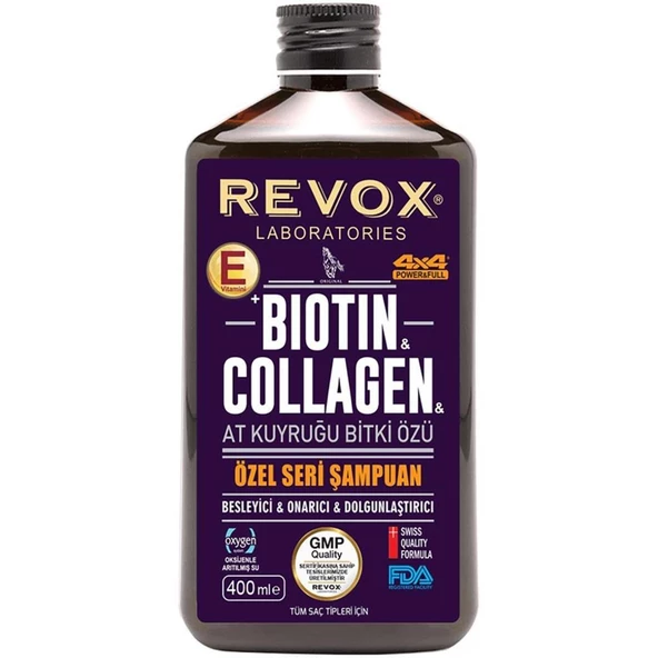 Revox Biotin & Collagen & At Kuyruğu Bitki Özlü Şampuan 400 ml