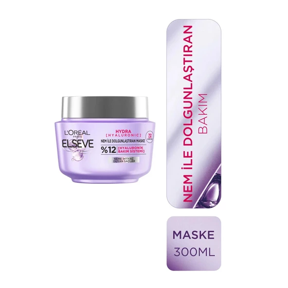 Elseve Hydra 72 Saat Nem ile Dolgunlaştıran Saç Maskesi 300 ml