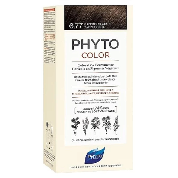 Phyto Color Saç Boyası 6.77 Cappuccino Kahve ürün görseli