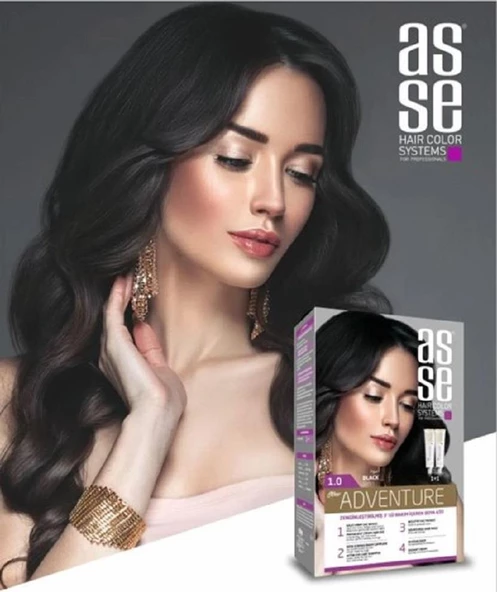 Asse Hair Color System Saç Boyası Siyah No: 1.00 - 2
