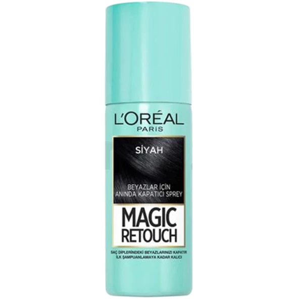 L'Oreal Paris Magic Retouch 1 Beyaz Kapatıcı Saç Spreyi - Siyah