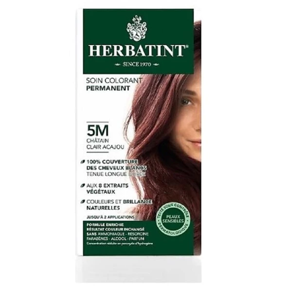 Herbatint Bitkisel Saç Boyası 5M Light Mahogany Chestnut Açık Akaju Kahve 135 ml ürün görseli