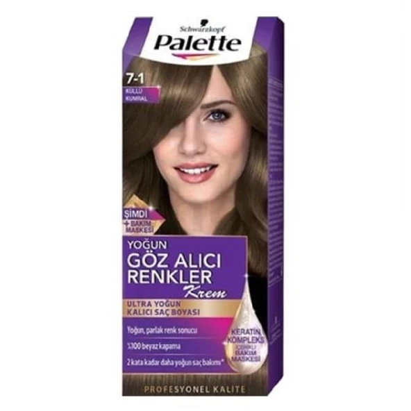 Palette Natural Saç Boyası Göz Alıcı Küllü Kumral 7-1