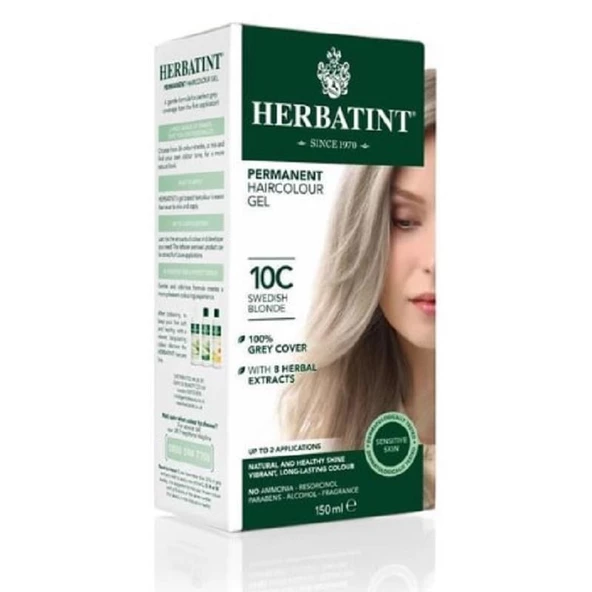Herbatint Bitkisel Saç Boyası 10C Swedish Blonde İsveç Sarısı 150 ml - Resim 2