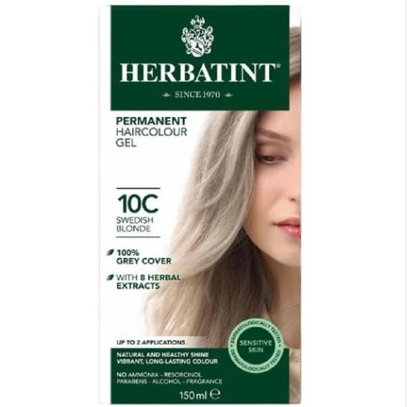 Herbatint Bitkisel Saç Boyası 10C Swedish Blonde İsveç Sarısı 150 ml ürün görseli