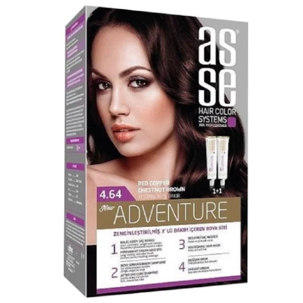 Asse Hair Color System Saç Boyası Kestane Kızıl Bakır No: 4.64 ürün görseli