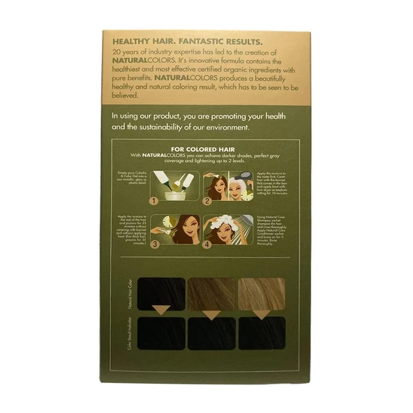 Organic Natural Colors Saç Boyası 5N Açık Kahverengi - Resim 4