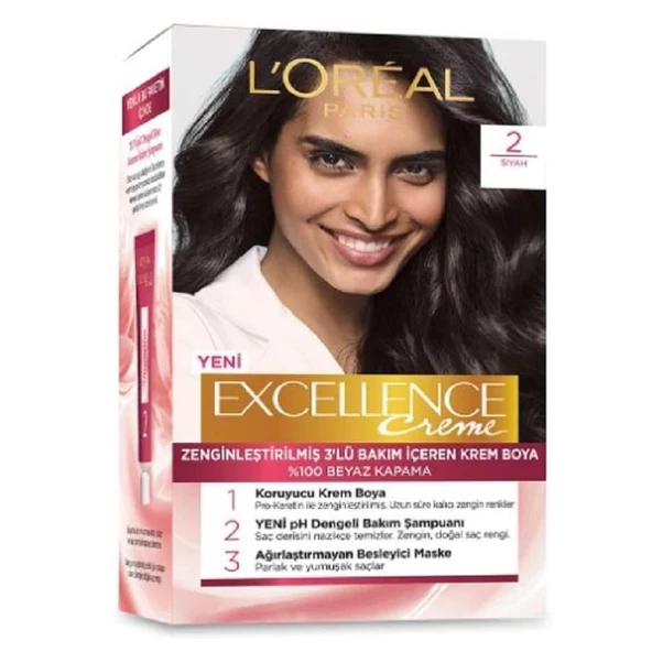 L'Oreal Paris Excellence Saç Boyası 2 Siyah ürün görseli