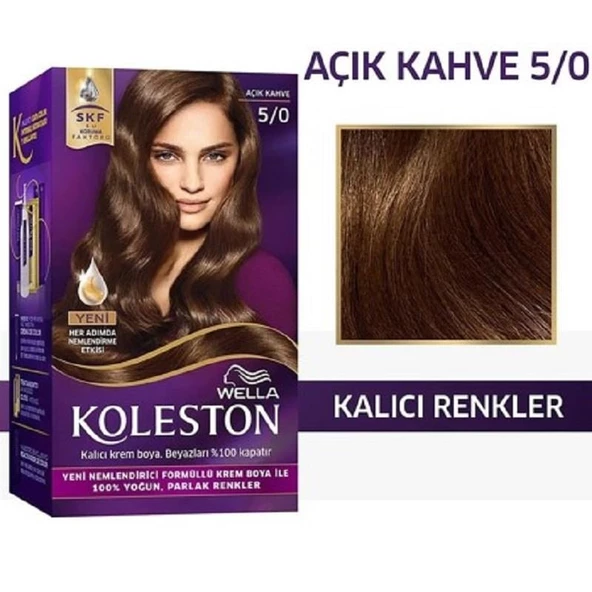 Koleston Kit Saç Boyası 5/0 Açık Kahve - 2