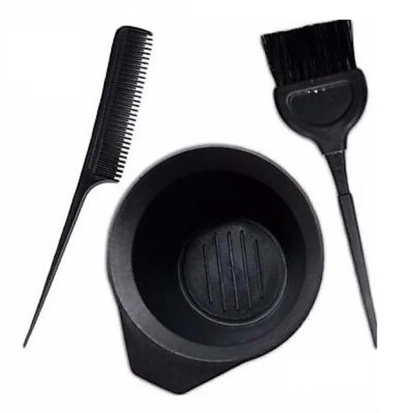 Farmaprof Saç Boya Fırçası + Krepe Tarağı + Boya Kabı ürün görseli