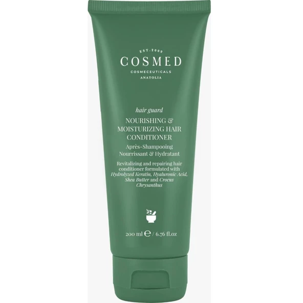 Cosmed Hair Guard Nourishing & Moisturizing Hair Conditioner - Yıpranmış Saçlara Özel Keratin İçeren Nemlendirici Saç Bakım Kremi - Saç Maskesi 200 ml