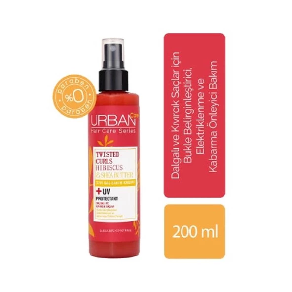 Urban Care Curl Hibiscus Water & Shea Butter Sıvı Saç Bakım Kremi 200 ml ürün görseli