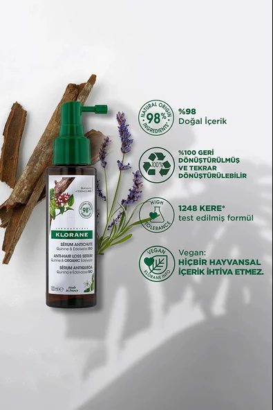 Klorane Kinin ve Organik Aşk Çiçeği Özlü Güçlendirici Saç Serumu 100 ml - 3