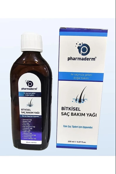 Pharmaderm Bitkisel Saç Bakım Yağı  150 ml - Resim 2
