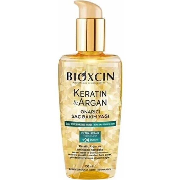 Bioxcin Saç Bakım Yağı Onarıcı Keratin & Argan 150 ml