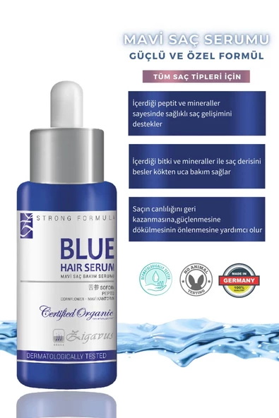 Zigavus Blue Mavi Su Saç Bakım Serumu 33 ml - 3